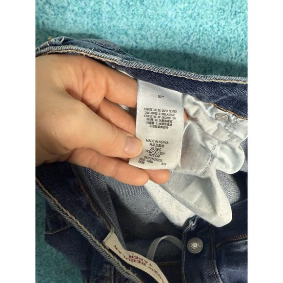 Levi's 502 Regular Taper Big Boy's Blue Jeans 20 Regular 30W 30L - Picture 15 of 16